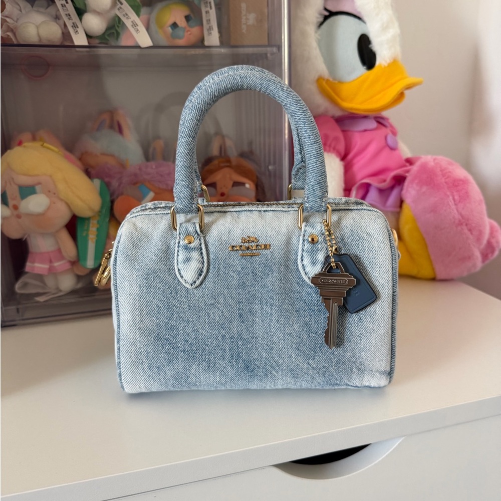 Coach Light Blue Denim Crossbody Bag